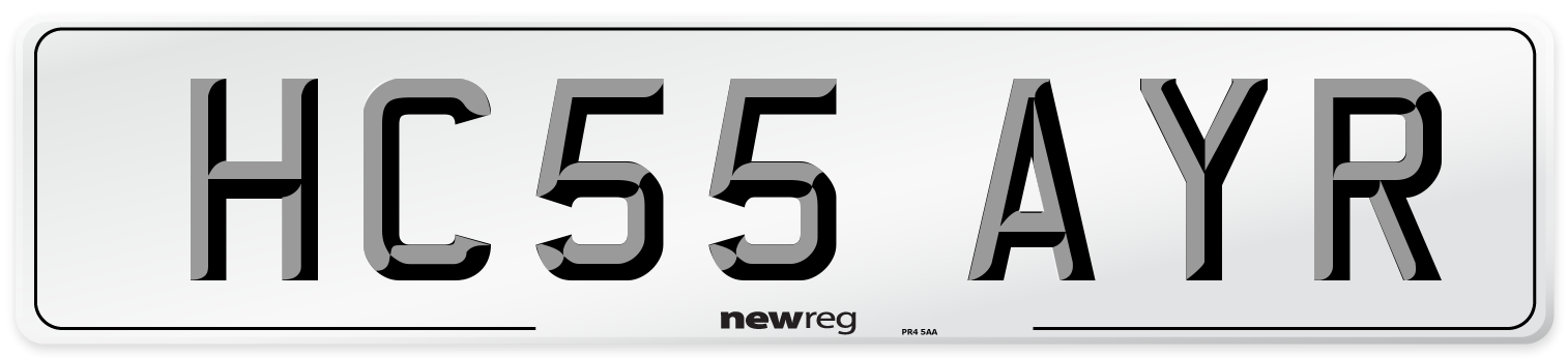 HC55 AYR Number Plate from New Reg